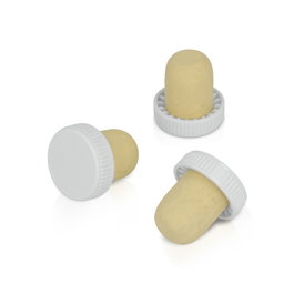 Metaltex Lot de 6 bouchons de liège avec tête en plastique, couleurs assorties