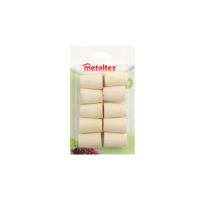 Metaltex Lot de 10 bouchons en liège coniques couleurs assorties