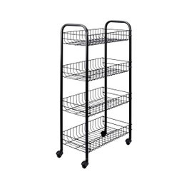 Metaltex Chariot multiusage Pisa aniversario, 4 paniers, noir