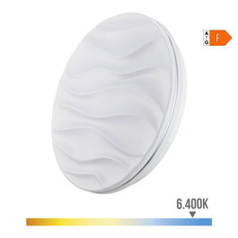 Edm Aplique LED de surface Desert 24W 6500K 2490lm Ø38x7cm IP20 Lumière froide