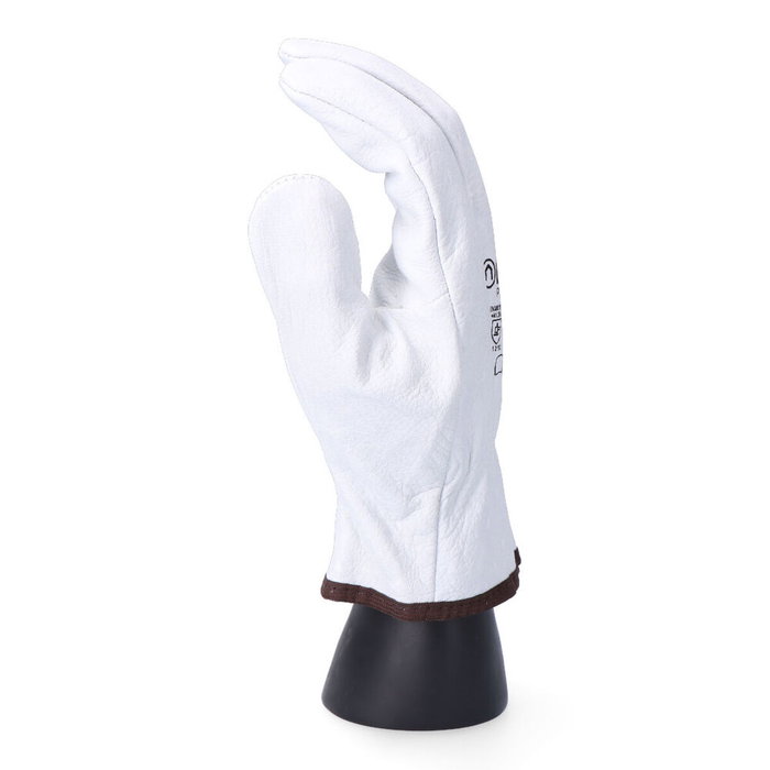 EDM Product Gants de travail Blanc Peau de vache Transport Taille 8