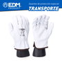 EDM Product Gants de travail Blanc Peau de vache Transport Taille 8
