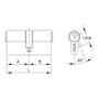 Ifam Cylindre F5S3030L Laiton 60mm (30+30mm) Leva 15mm 3 Clés Serrure Porte