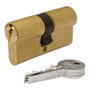 Ifam Cylindre F5S3030L Laiton 60mm (30+30mm) Leva 15mm 3 Clés Serrure Porte