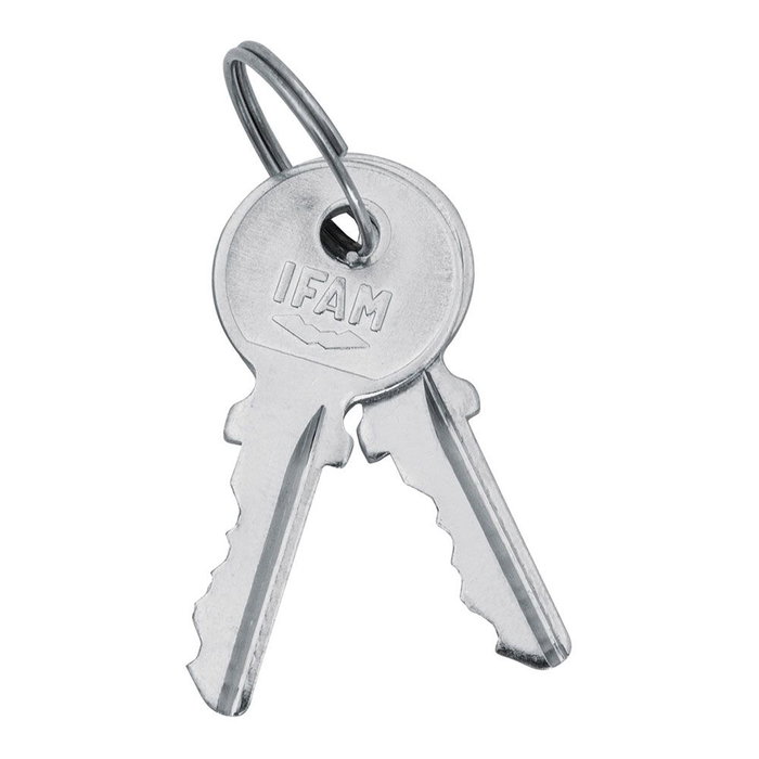 Ifam 111 f Serrure en acier nickelé, pêne plat 45 mm avec 2 clés Ifam 111 f Serrure en acier nickelé, pêne plat 45 mm avec 2 clés