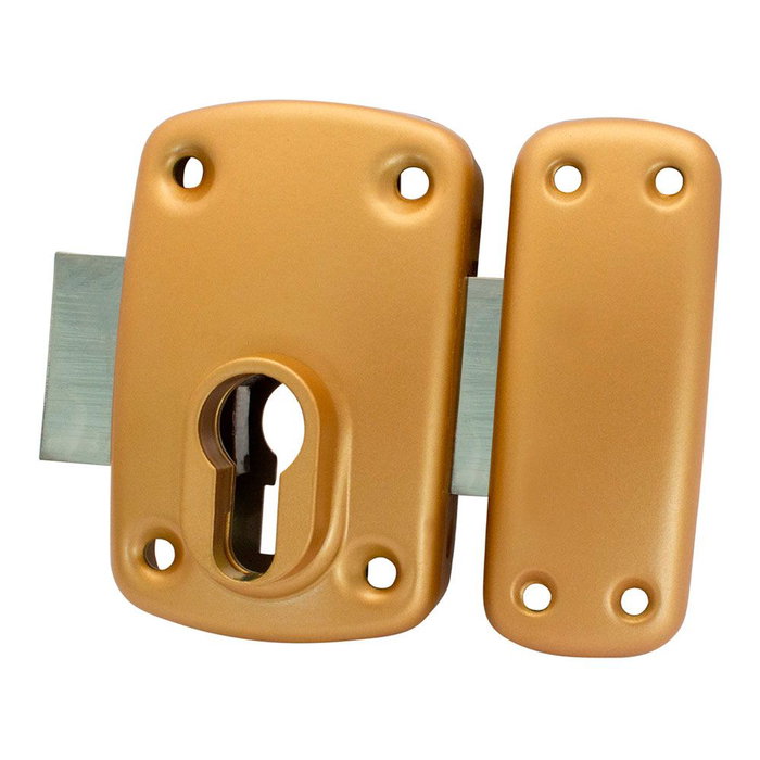 Ifam X5 marron Verrou en acier marron et acier chromé pour porte gauche/droite Ifam X5 marron Verrou en acier marron et acier chromé pour porte gauche/droite