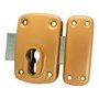 Ifam X5 marron Verrou en acier marron et acier chromé pour porte gauche/droite