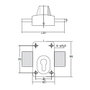 Ifam X5 marron Verrou en acier marron et acier chromé pour porte gauche/droite