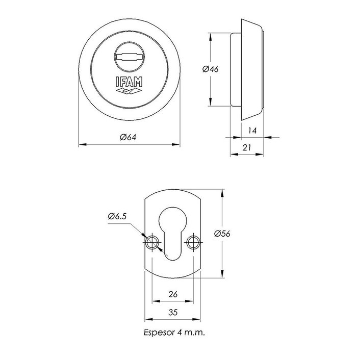 Trou de serrure IFAM ES610L Trou de serrure IFAM ES610L