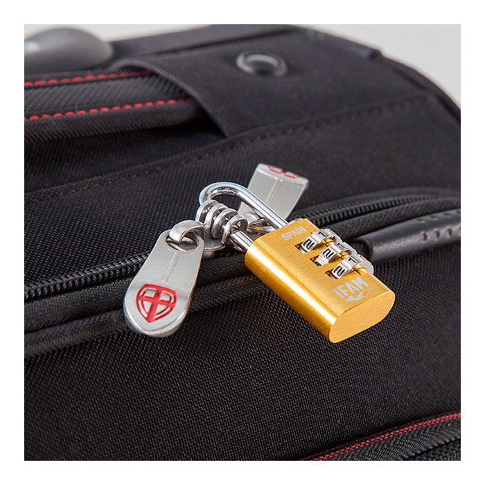 Ifam Combi30 Yellow Cadenas à cadenas jaune 30mm avec combinaison arceau en acier chromé Ifam Combi30 Yellow Cadenas à cadenas jaune 30mm avec combinaison arceau en acier chromé
