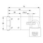 Ifam Pc410 Porte-cadenas Acier 73x29mm Ø9,5mm