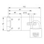 Ifam Porte-cadenas PC420 Acier 112x47mm ø13mm