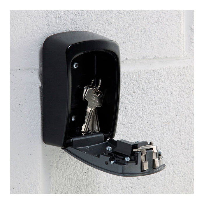 Ifam G1 Coffre-fort mural en alliage d'aluminium noir : boîte à clés avec serrure à combinaison Ifam G1 Coffre-fort mural en alliage d'aluminium noir : boîte à clés avec serrure à combinaison