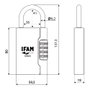 Ifam G3 Porte-clés avec arc, alliage de zinc, noir, capacité 5-10 clés, 10 000 combinaisons