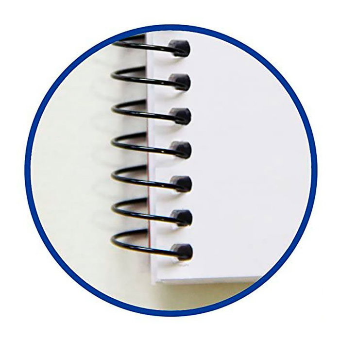Enri Cahier à spirales DIN A5 quadrillé couverture souple couleurs assorties