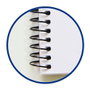 Enri Cahier à spirales DIN A5 quadrillé couverture souple couleurs assorties