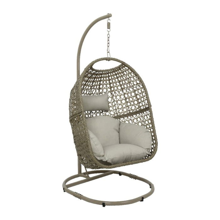 Fauteuil de jardin suspendu osier Marron 95 x 195 cm