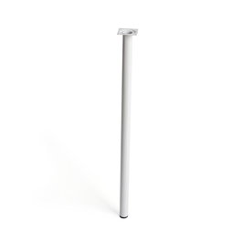 Rei Pied cylindrique mod. 401g en acier avec finition blanc Ø30 x 700 mm
