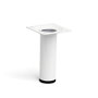 Rei 401g Pied cylindrique en acier blanc Ø30 x 100 mm pour meuble fixation vissée