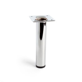 Rei 401g Pied cylindrique en acier finition chrome brillant Ø30 x 150 mm