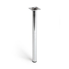 Rei 401g Patte cylindrique en acier finition chromée brillante Ø30 x 400 mm pour meubles
