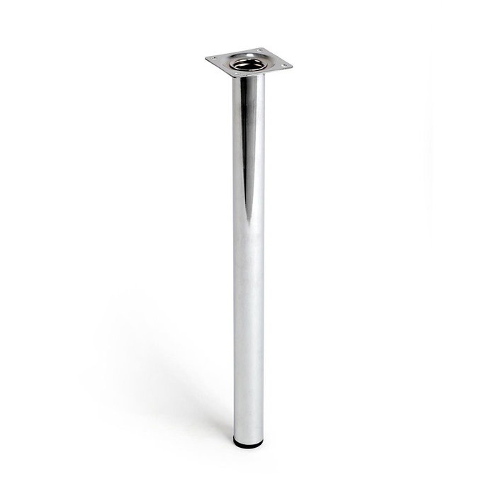 Rei 401g Patte cylindrique en acier finition chromée brillante Ø30 x 400 mm pour meubles Rei 401g Patte cylindrique en acier finition chromée brillante Ø30 x 400 mm pour meubles