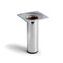 Rei mod. 401g Pied cylindrique en acier chromé brillant Ø30 x 100 mm pour meubles