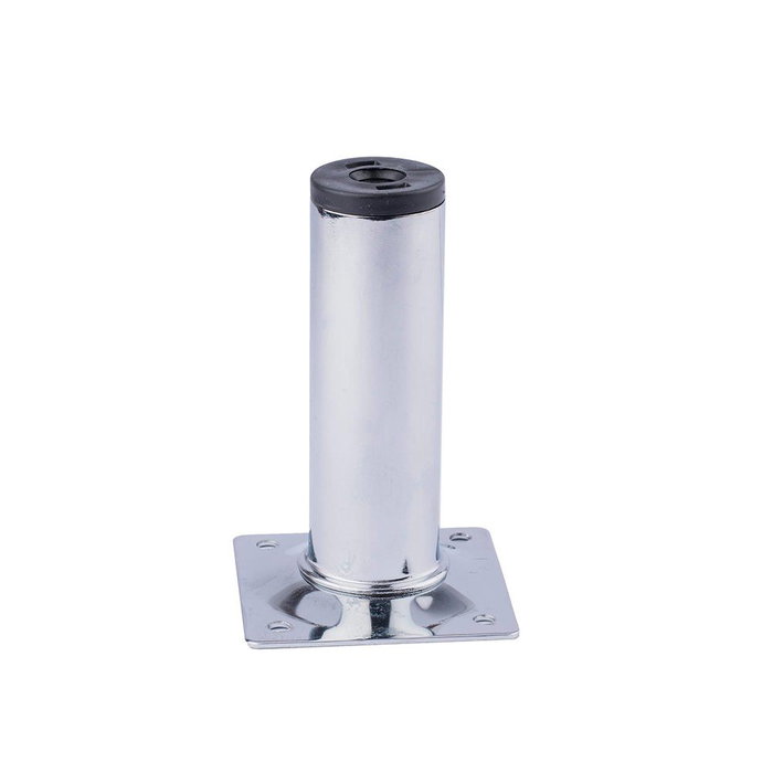 Rei mod. 401g Pied cylindrique en acier chromé brillant Ø30 x 100 mm pour meubles