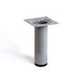 Rei Pied cylindrique mod. 401G acier finition chrome mat Ø30 x 100 mm pour meubles bas 150 kg