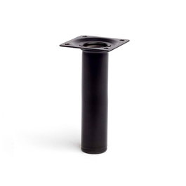 Rei 401g Pied cylindrique en acier avec finition noire Ø30 x 150 mm pour meubles