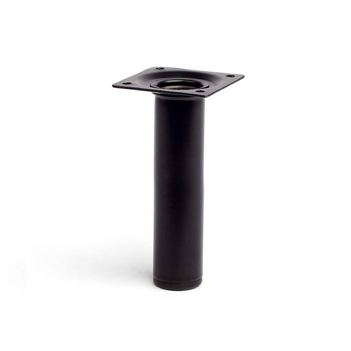 Rei 401g Pied cylindrique en acier avec finition noire Ø30 x 150 mm pour meubles Rei 401g Pied cylindrique en acier avec finition noire Ø30 x 150 mm pour meubles