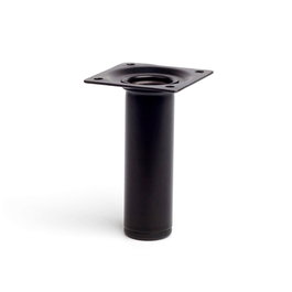 Rei Pied cylindrique mod. 401g en acier finition noir Ø30 x 100 mm pour meubles bas