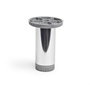 Rei Pied cylindrique mod. 405 en aluminium chrome brillant Ø 3,9 x 10 cm