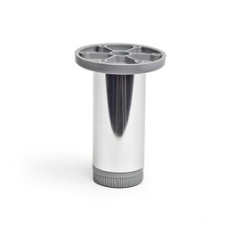 Rei Pied cylindrique mod. 405 en aluminium finition chromé brillant Ø 3,9 x 10 cm pour meubles
