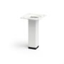 Rei Modèle 400g Pied carré en acier avec finition blanche 2,5 x 2,5 x 10 cm pour meuble