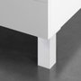 Rei 972 Pied carré en ABS finition aluminium 42 x 42 x 150 mm pour meuble bas