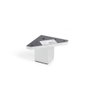 Rei Pied carré ABS finition aluminium modèle 972 42x42x60 mm