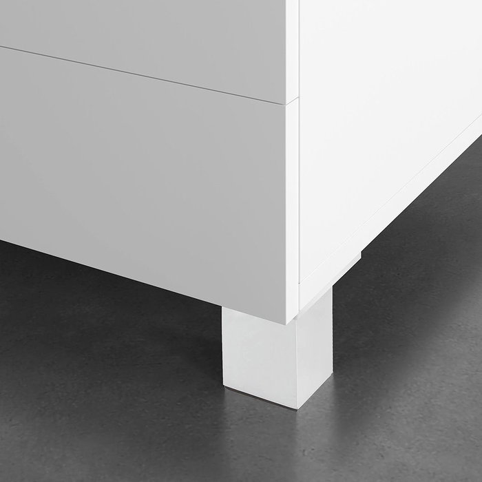Rei Pied carré ABS finition aluminium modèle 972 42x42x60 mm