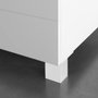 Rei Pied carré ABS finition aluminium modèle 972 42x42x60 mm