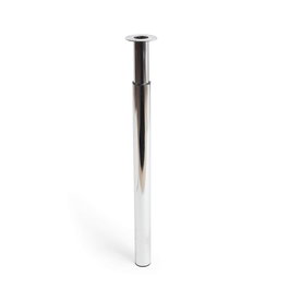 Rei 406e Pied extensible cylindrique acier chromé brillant Ø60 x 710/1100 mm pour tables et plans de travail