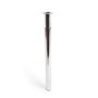 Rei 406e Pied extensible cylindrique acier chromé brillant Ø60 x 710/1100 mm pour tables et plans de travail