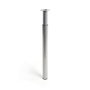 Rei 406e Pied extensible cylindrique en acier avec finition aluminium Ø60 x 710/1100 mm pour tables et plans de travail