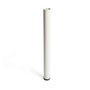 Rei 406g Pied de meuble réglable cylindrique en acier blanc Ø6 x 71/74,5 cm