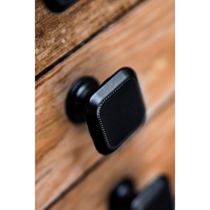 Pommeau Rei Noir Noir mat Métal 30 x 30 mm 4 Pièces Pommeau Rei Noir Noir mat Métal 30 x 30 mm 4 Pièces
