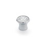 Rei 943 Poignée de meuble en verre chromé transparent Ø27 mm Lot de 4