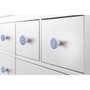 Rei e242 Bouton de meuble en bois hêtre, finition bleu, Ø38 mm, lot de 4