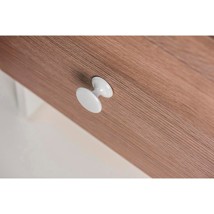 Rei 756 Bouton de tiroir en zamak blanc Ø33 mm lot de 4 avec vis M4