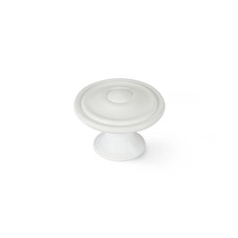 Rei Poignée de meuble modèle 3110 zamak blanc poro Ø35 mm blister 4 pièces