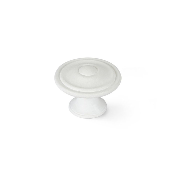 Rei Poignée de meuble modèle 3110 zamak blanc poro Ø35 mm blister 4 pièces Rei Poignée de meuble modèle 3110 zamak blanc poro Ø35 mm blister 4 pièces