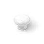Rei 821 Poignée de meuble en porcelaine blanc Ø35 mm Lot de 4 avec vis